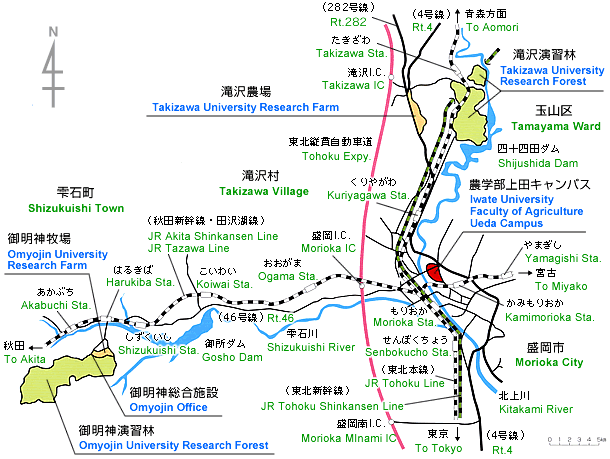 Location of Major Facilities